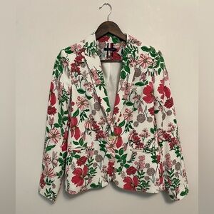 Tommy Hilfiger Buttoned Work Casual Floral Blazer Size 8